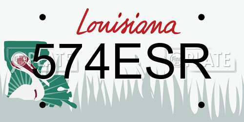 574ESR Louisiana License Plate