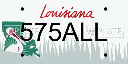 575ALL Louisiana License Plate