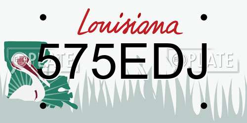 575EDJ Louisiana License Plate