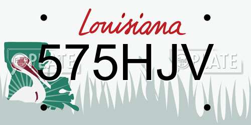 575HJV Louisiana License Plate