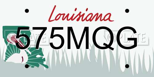 575MQG Louisiana License Plate