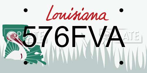 576FVA Louisiana License Plate