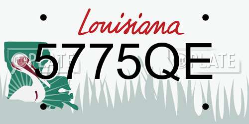 5775QE Louisiana License Plate