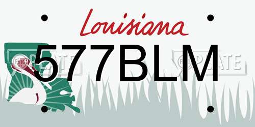 577BLM Louisiana License Plate