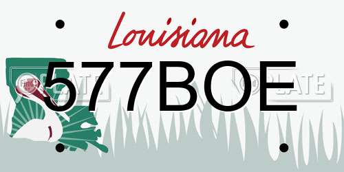 577BOE Louisiana License Plate