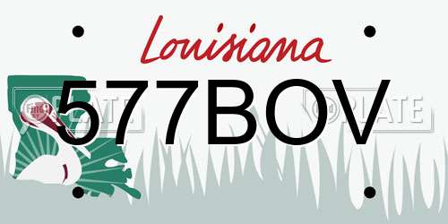 577BOV Louisiana License Plate