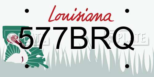 577BRQ Louisiana License Plate