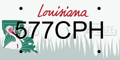 577CPH Louisiana License Plate