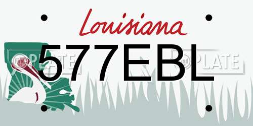 577EBL Louisiana License Plate