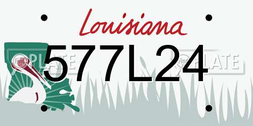 577L24 Louisiana License Plate