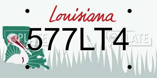 577LT4 Louisiana License Plate