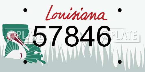 57846 Louisiana License Plate