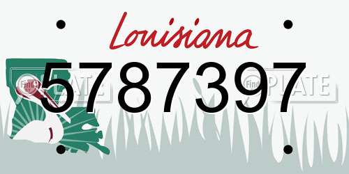 5787397 Louisiana License Plate