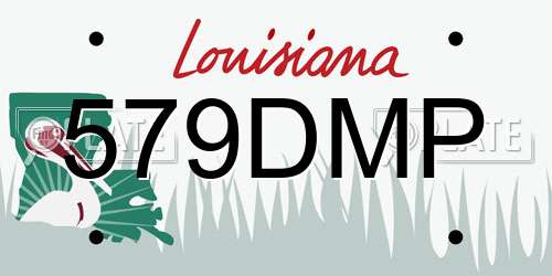 579DMP Louisiana License Plate