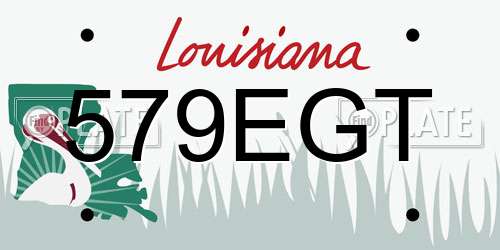 579EGT Louisiana License Plate