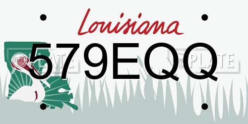 579EQQ Louisiana License Plate