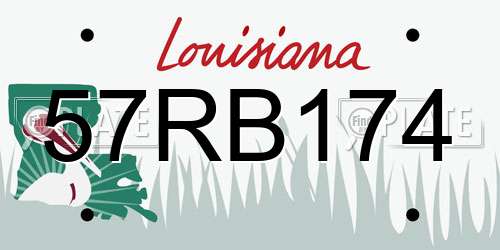 57RB174 Louisiana License Plate