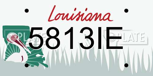 5813IE Louisiana License Plate