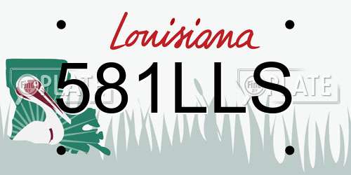 581LLS Louisiana License Plate