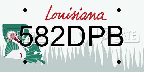 582DPB Louisiana License Plate