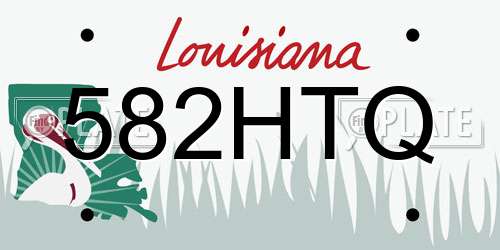582HTQ Louisiana License Plate