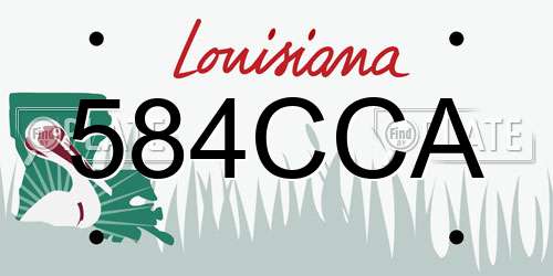 584CCA Louisiana License Plate