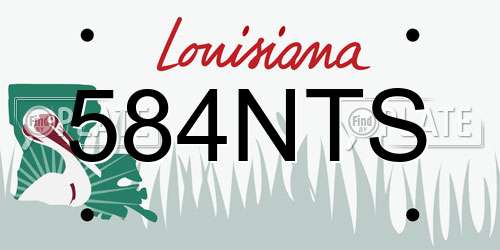 584NTS Louisiana License Plate