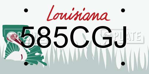 585CGJ Louisiana License Plate