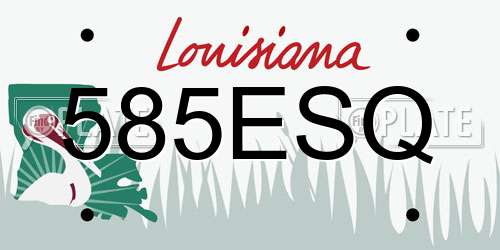 585ESQ Louisiana License Plate