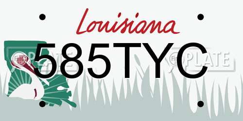 585TYC Louisiana License Plate
