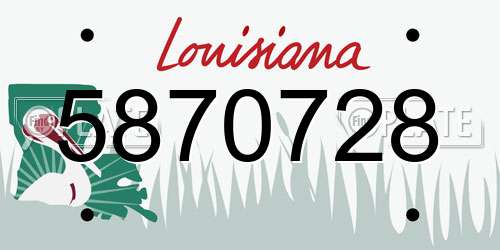 5870728 Louisiana License Plate