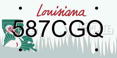 587CGQ Louisiana License Plate