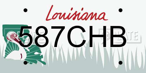 587CHB Louisiana License Plate