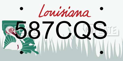 587CQS Louisiana License Plate