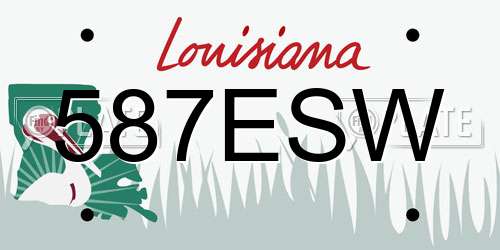 587ESW Louisiana License Plate