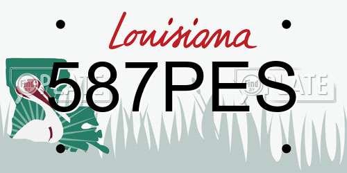 587PES Louisiana License Plate