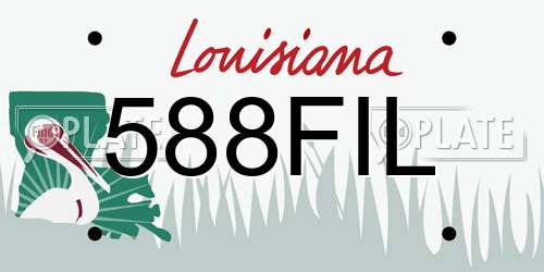 588FIL Louisiana License Plate