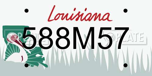 588M57 Louisiana License Plate