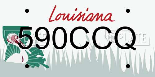590CCQ Louisiana License Plate
