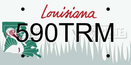 590TRM Louisiana License Plate