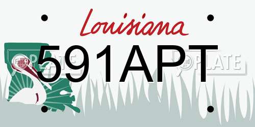 591APT Louisiana License Plate