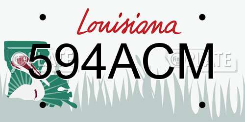 594ACM Louisiana License Plate