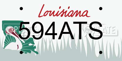 594ATS Louisiana License Plate
