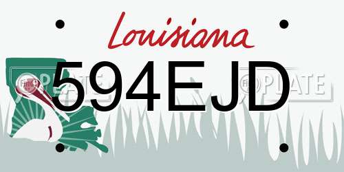 594EJD Louisiana License Plate