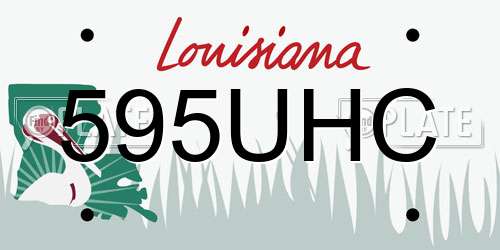 595UHC Louisiana License Plate