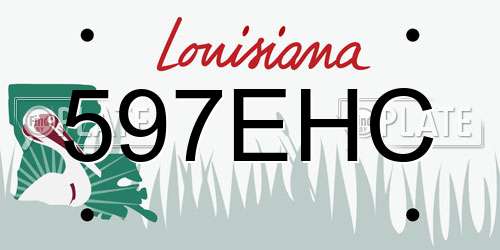 597EHC Louisiana License Plate