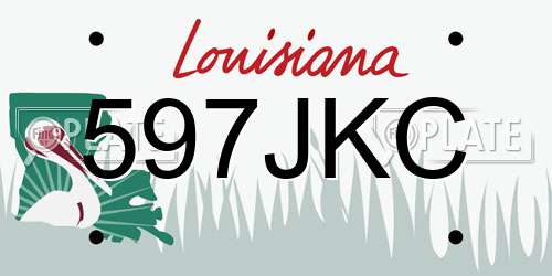 597JKC Louisiana License Plate