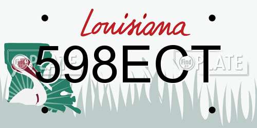 598ECT Louisiana License Plate
