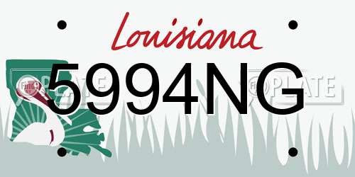 5994NG Louisiana License Plate