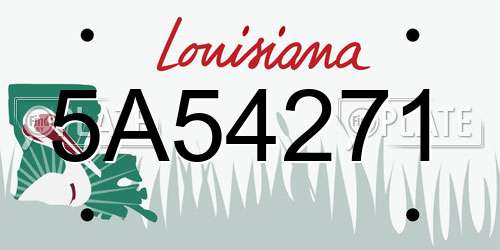 5A54271 Louisiana License Plate